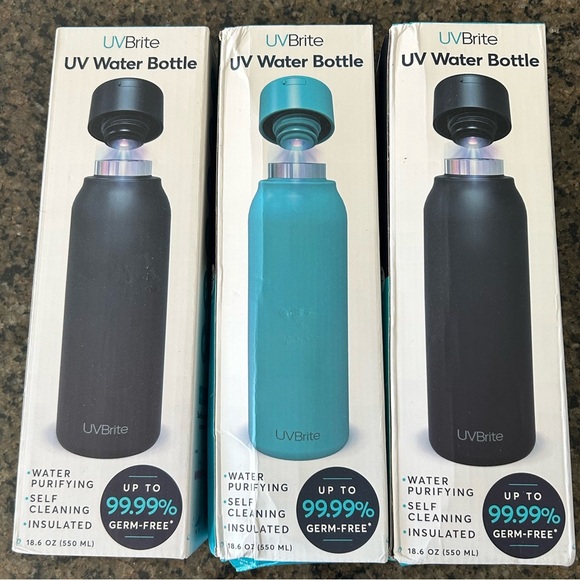 UVBrite Self-Cleaning and Water-Purifying Bottle 18.6 Oz New In Box (One) - Picture 6 of 12